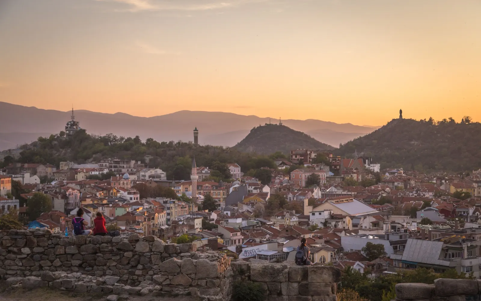 Plovdiv at sunset