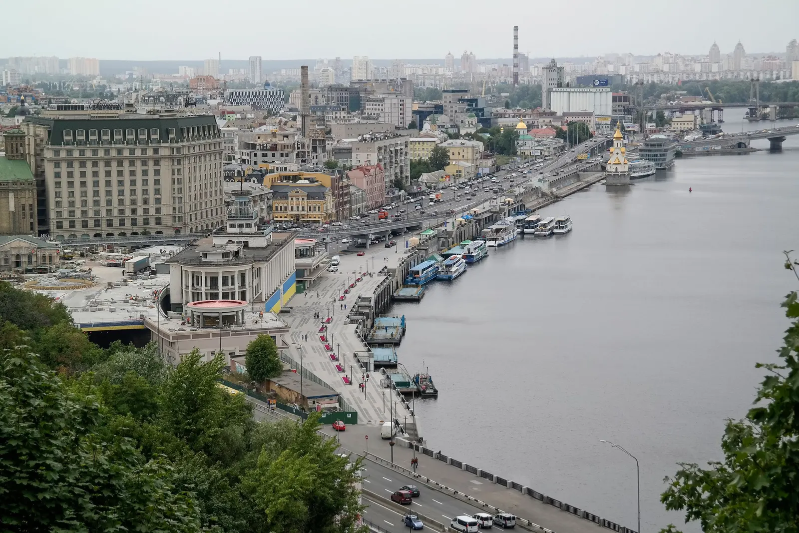 The Dnipro embankment, Kyiv